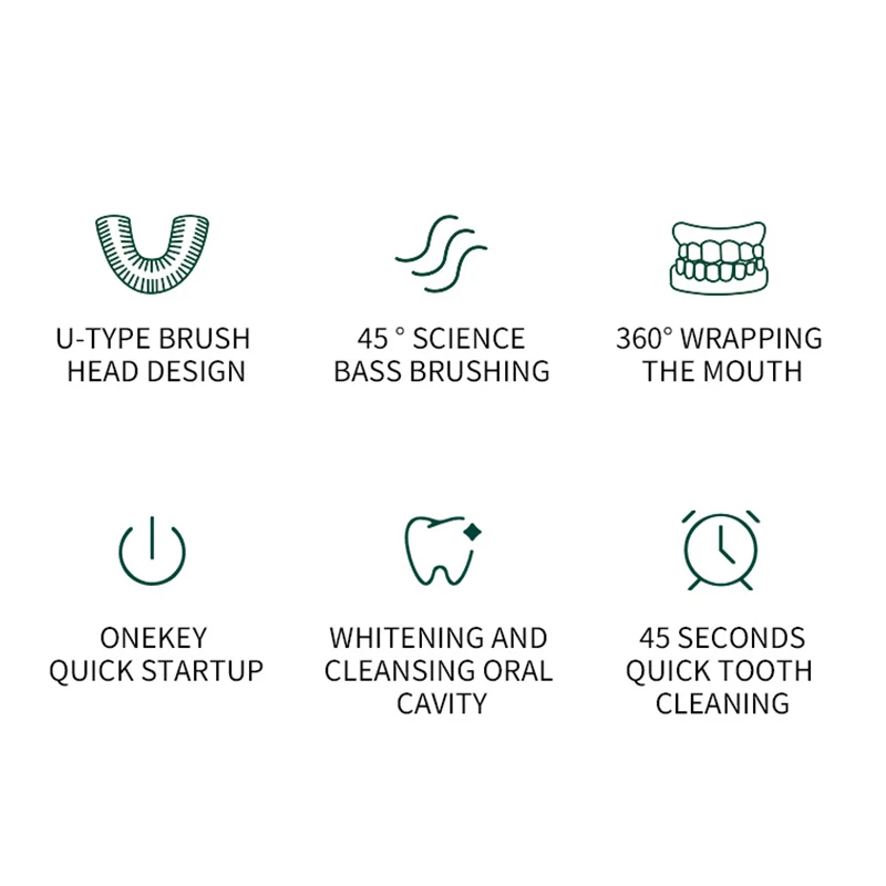 TOP NEW Portable U-Shaped Elec - Teeth Whitening Toothbrush 评论和价格