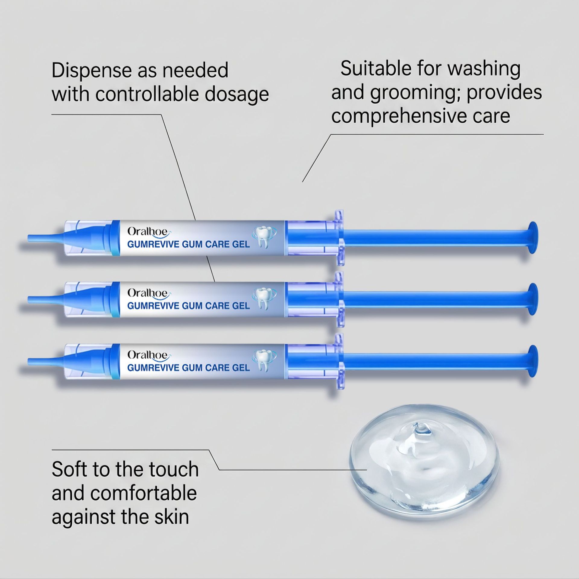 Oral Care Gel 3Pcs Gum Cleanin - Teeth Whitening Essence 评论和价格